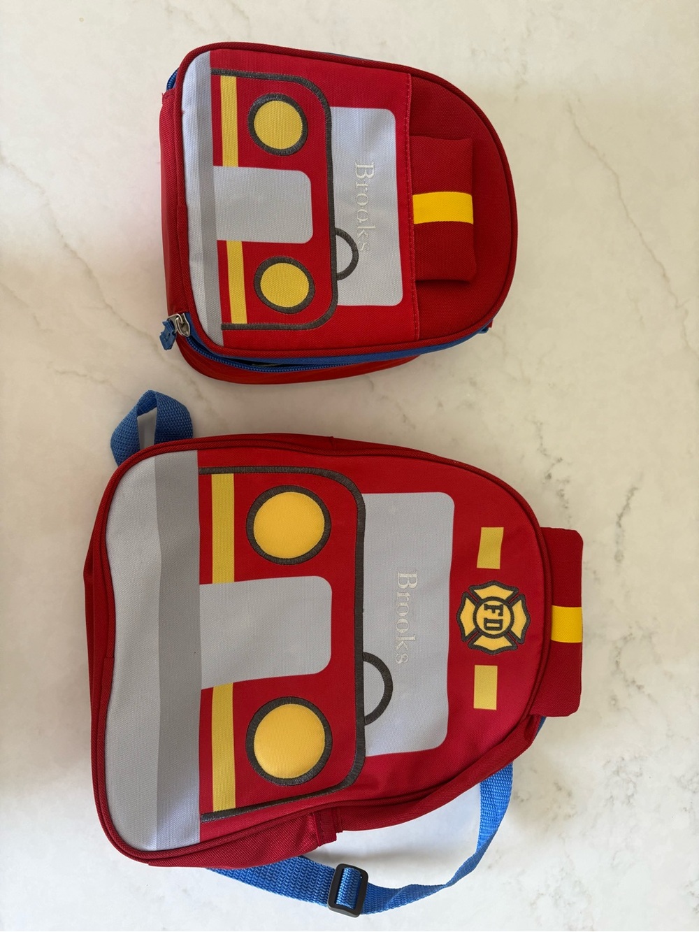Pottery Barn kids Kids (toddler) Fire Truck Backpack Set - Picture 1 of 3
